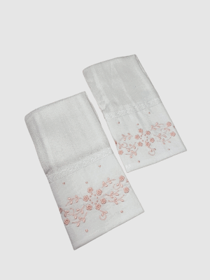 Conjunto com Duas Fraldas de Boca com Barra Bordada – Bordado Eduarda Rosa
